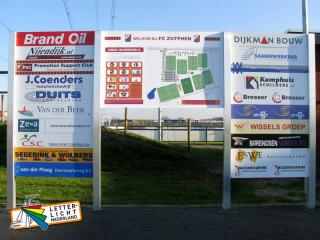 Sponsorbord voetbal vereniging plattegrond